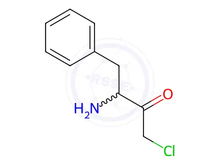 Chemical structure of 3-amino-1-chloro-4-phenyl-2-Butanone