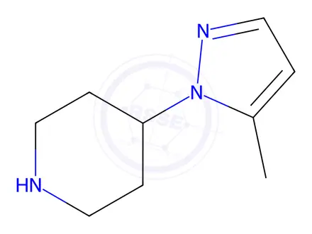 Chemical structure of 4-(5-Methyl-1H-pyrazol-1-yl)piperidine