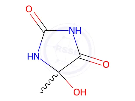 Chemical structure of 5-Hydroxy-5-Methylimidazolidine-2,4-Dione