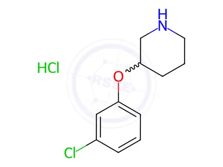 Chemical structure of 3-(3-Chlorophenoxy)piperidine hydrochloride