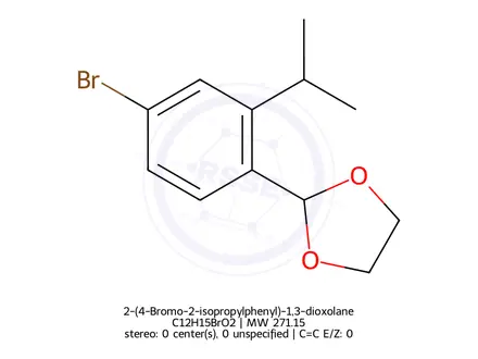Chemical structure of 2-(4-Bromo-2-isopropylphenyl)-1,3-dioxolane