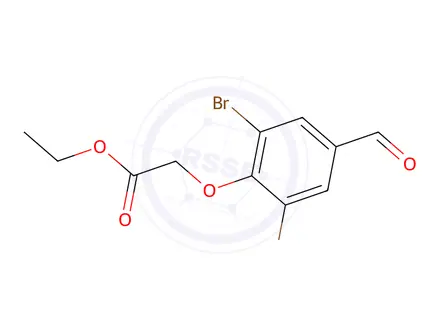 Chemical structure of Ethyl 2-(2,6-dibromo-4-formylphenoxy)acetate