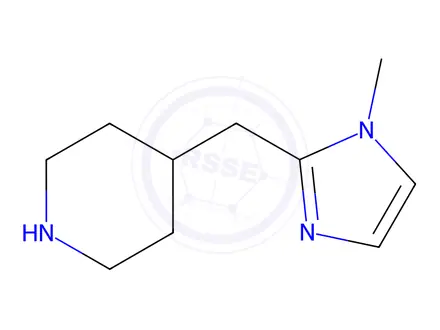 Chemical structure of 4-((1-Methyl-1H-imidazol-2-yl)methyl)piperidine