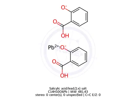Chemical structure of Salicylic acid/lead,(1:x) salt
