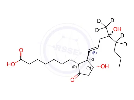 Chemical structure of (8R,11R,12R,16RS)-Misoprostol Acid-d5