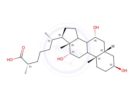 Chemical structure of (3β,5β,7α,12α)-3,7,12-Trihydroxy-cholestan-26-oic Acid