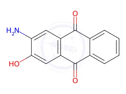 Chemical structure of 2-Amino-3-hydroxyanthraquinone