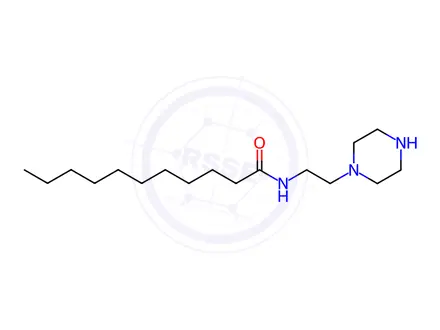 Chemical structure of undecanoic acid, monoamide with piperazine-1-ethylamine