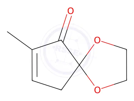 Chemical structure of 1,4-Dioxaspiro[4.4]non-7-en-6-one, 7-methyl-