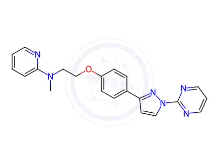 Chemical structure of N-methyl-N-(2-(4-(1-(pyrimidin-2-yl)-1H-pyrazol-3-yl)phenoxy)ethyl)pyridin-2-amine