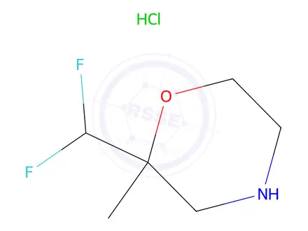 Chemical structure of 2-(difluoromethyl)-2-methylmorpholine hydrochloride