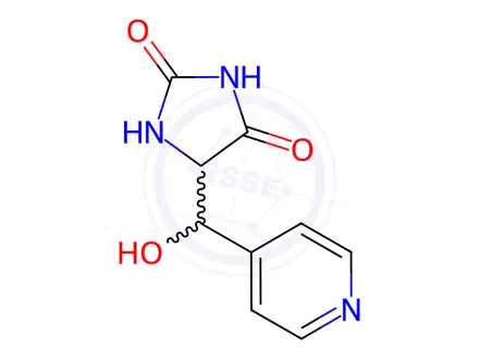 Chemical structure of Hydantoin, 5-(hydroxy-4-pyridylmethyl)-(6CI)