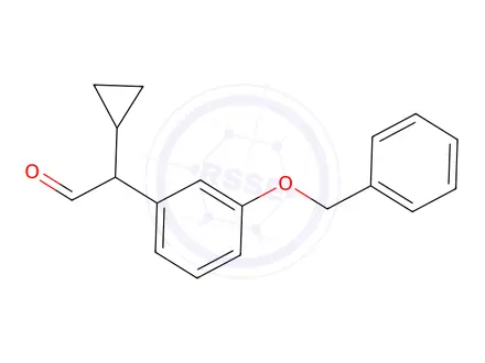 Chemical structure of 2-(3-(Benzyloxy)phenyl)-2-cyclopropylacetaldehyde