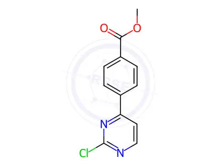 Chemical structure of 4-(2-chloro-4-pyrimidinyl)benzoic acid methyl ester