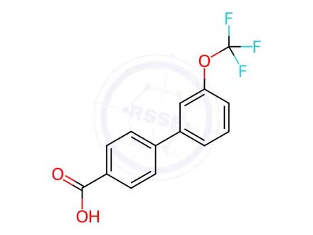 Chemical structure of 3'-(Trifluoromethoxy)-[1,1'-biphenyl]-4-carboxylic acid