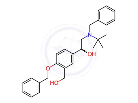Chemical structure of 2-(Benzyl(tert-butyl)amino)-1-(4-(benzyloxy)-3-(hydroxymethyl)phenyl)ethan-1-ol