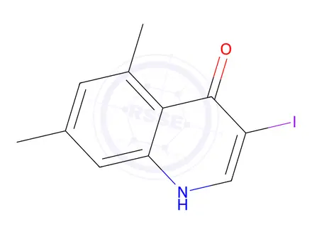 Chemical structure of 3-Iodo-5,7-dimethylquinolin-4(1H)-one