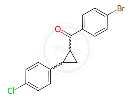 Chemical structure of (4-Bromophenyl)[2-(4-chlorophenyl)cyclopropyl]methanone