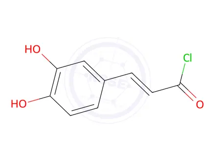 Chemical structure of 2-Propenoyl chloride, 3-(3,4-dihydroxyphenyl)-