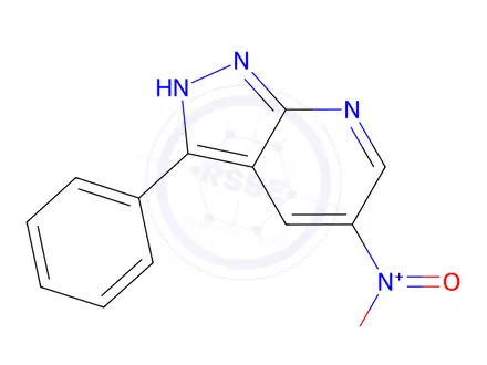 Chemical structure of 5-Nitro-3-phenyl-1H-pyrazolo[3,4-b]pyridine