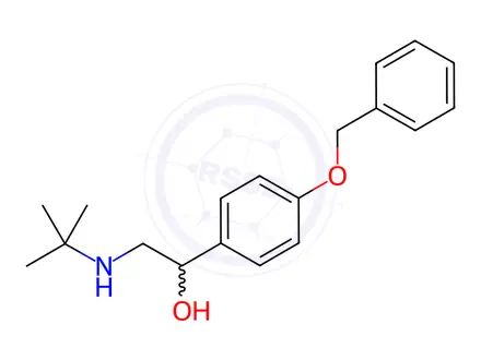 Chemical structure of 1-(4-(Benzyloxy)phenyl)-2-(tert-butylamino)ethan-1-ol