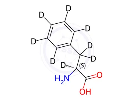 Chemical structure of L-Phenylalanine-[D8]
