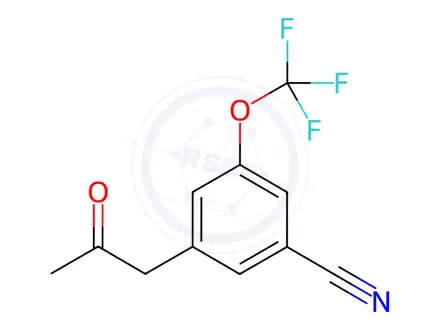 Chemical structure of 3-(2-Oxopropyl)-5-(trifluoromethoxy)benzonitrile