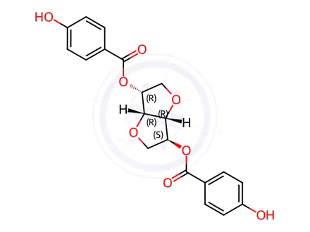 Chemical structure of Bis(4-hydroxybenzoyl)-1,4:3,6-dianhydrosorbitol