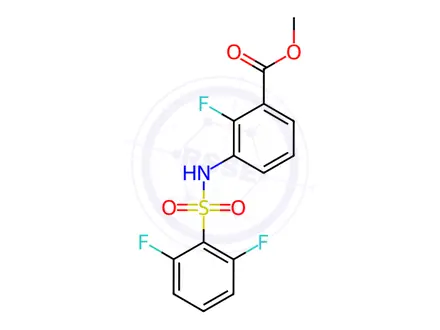 Chemical structure of Methyl 3-((2,6-difluorophenyl)sulfonamido)-2-fluorobenzoate