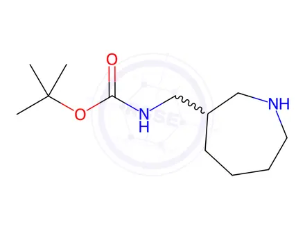 Chemical structure of Carbamic acid, N-[(hexahydro-1H-azepin-3-yl)methyl]-, 1,1-dimethylethyl ester
