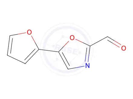 Chemical structure of 5-(Furan-2-yl)oxazole-2-carbaldehyde