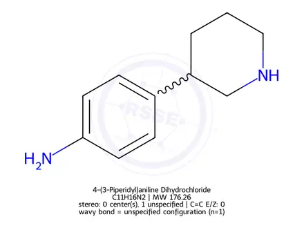 Chemical structure of 4-(Piperidin-3-yl)aniline