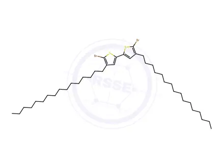 Chemical structure of 5,5'-Dibromo-4,4'-dihexadecyl-2,2'-bithiophene