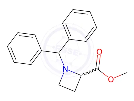 Chemical structure of methyl 1-benzhydrylazetidine-2-carboxylate