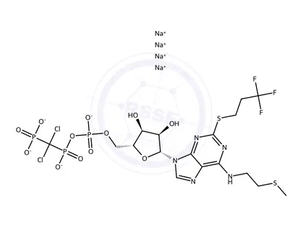 Chemical structure of Cangrelor Tetrasodium