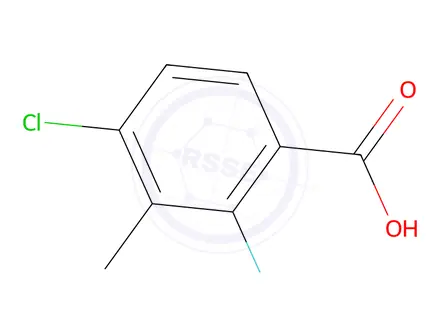 Chemical structure of 4-Chloro-2-fluoro-3-methylbenzoic acid