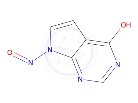 Chemical structure of 7-nitroso-3H-pyrrolo[2,3-d]pyrimidin-4(7H)-one