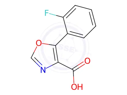 Chemical structure of 5-(2-Fluorophenyl)oxazole-4-carboxylic acid