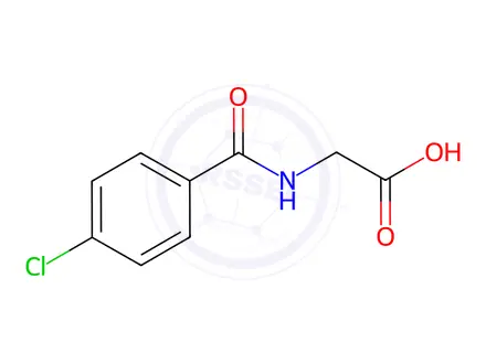 Chemical structure of 2-[(4-Chlorobenzoyl)amino]acetic acid
