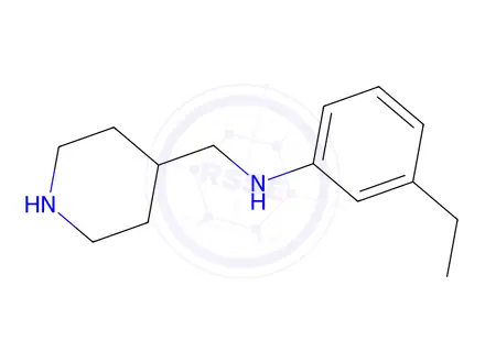 Chemical structure of 3-Ethyl-N-(piperidin-4-ylmethyl)aniline