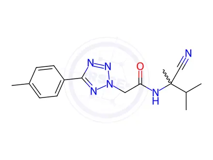 Chemical structure of N-(1-cyano-1,2-dimethylpropyl)-2-[5-(4-methylphe nyl)-2H-1,2,3,4-tetrazol-2-yl]acetamide