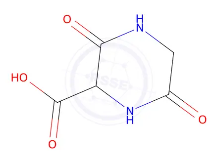 Chemical structure of 3,6-Dioxopiperazine-2-carboxylic acid