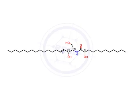 Chemical structure of 12:0(2S-OH) Ceramide