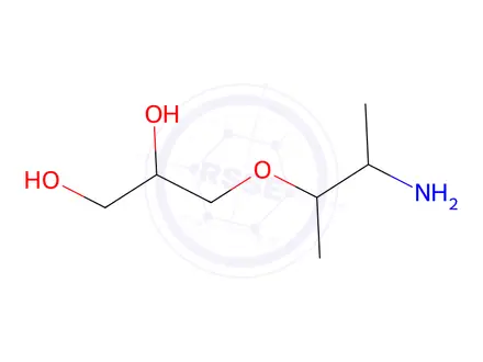 Chemical structure of 1,2-Propanediol, 3-(2-amino-1-methylpropoxy)-