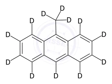 Chemical structure of 9-Methylanthracene-d12