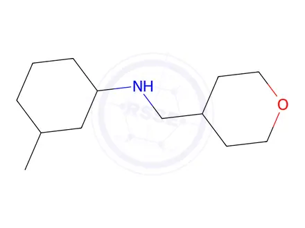 Chemical structure of 3-methyl-n-[(oxan-4-yl)methyl]cyclohexan-1-amine