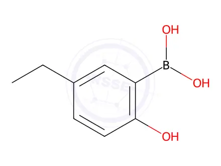 Chemical structure of Boronic acid, B-(5-ethyl-2-hydroxyphenyl)-