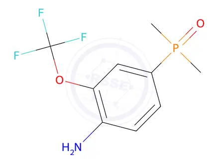 Chemical structure of (4-Amino-3-(trifluoromethoxy)phenyl)dimethylphosphine oxide