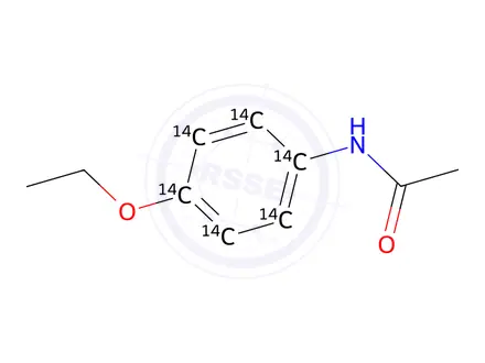 Chemical structure of PHENACETIN-RING-UL-14C