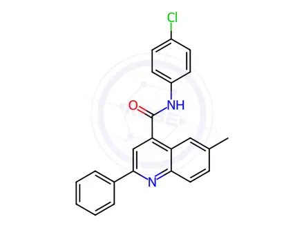 Chemical structure of N-(4-Chlorophenyl)-6-methyl-2-phenylquinoline-4-carboxamide